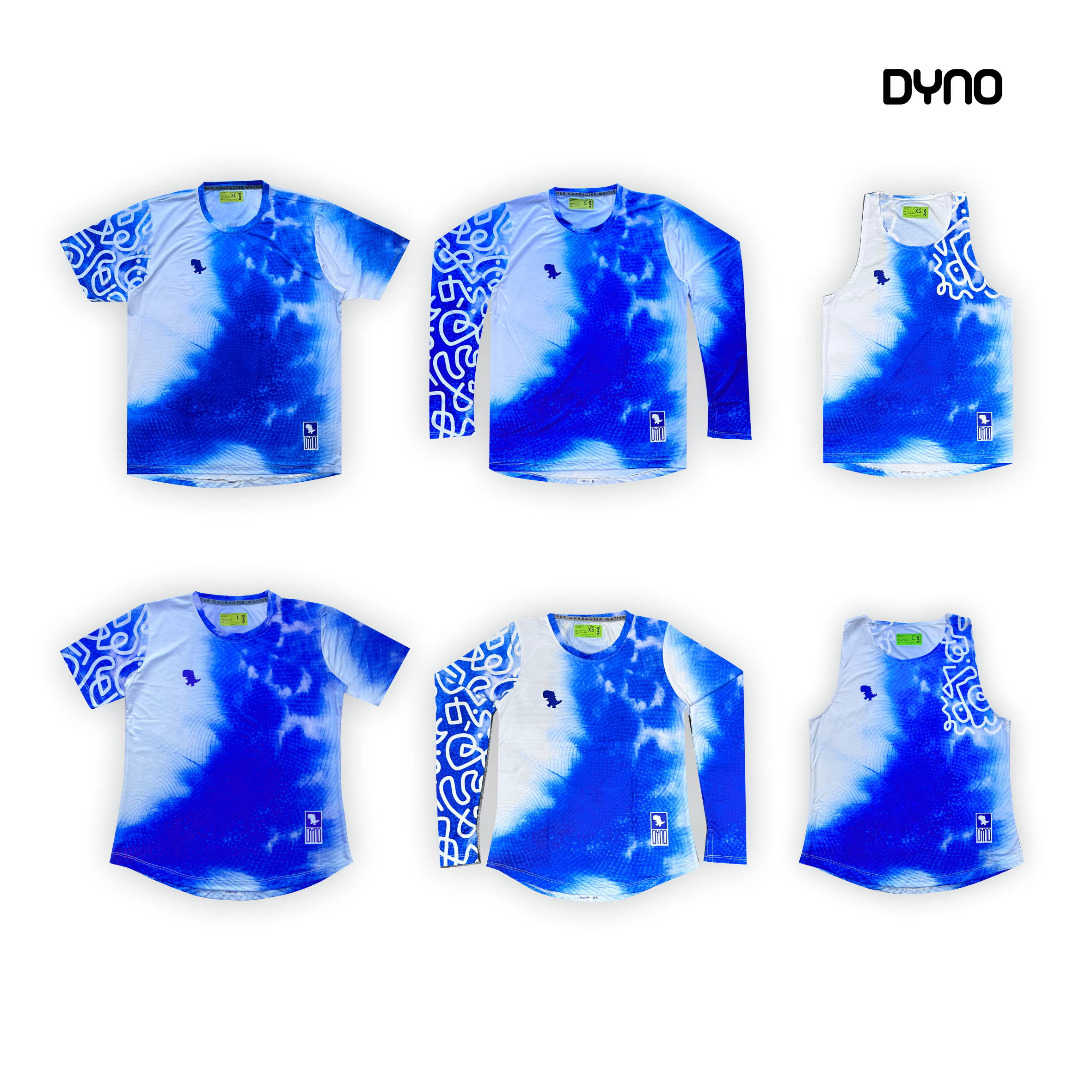 Blue ethnic running