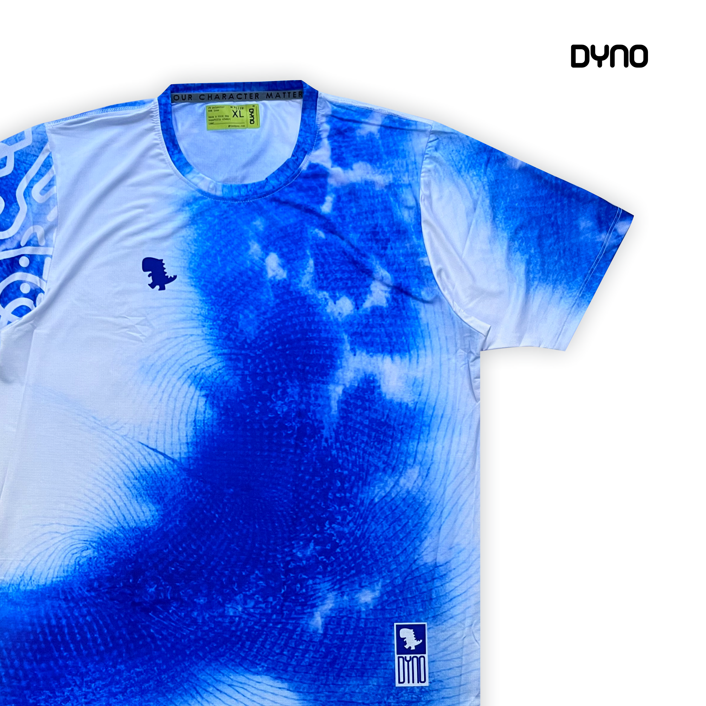 Blue ethnic running