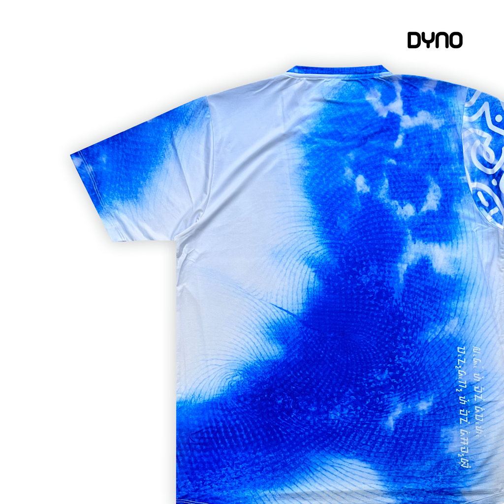Blue ethnic running